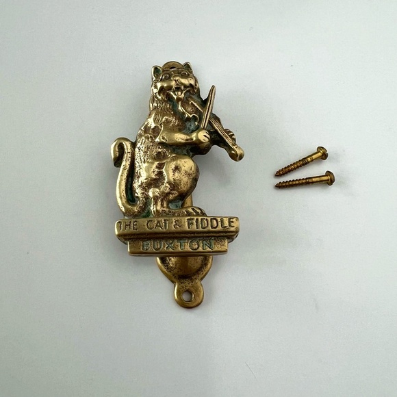 Vintage Door Knocker The Cat & Fiddle Buxton - Picture 2 of 12